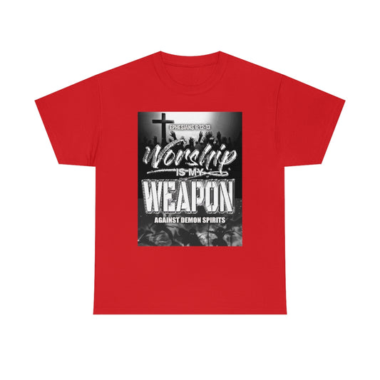 Worship Is My Weapon sign- Unisex T-Shirt