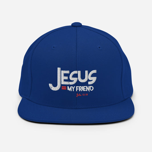 Jesus = My Friend Design (White)- Snapback Cap